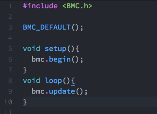 BMC all the code needed to get started